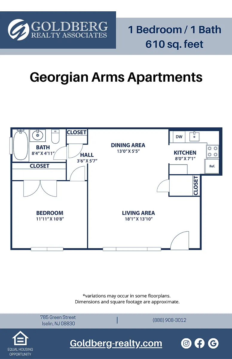 Floor plan One Bedroom