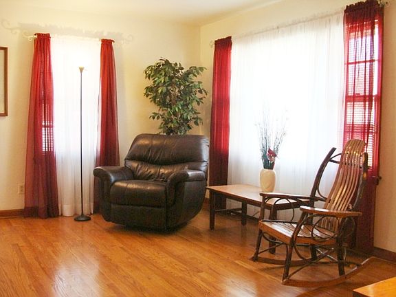 Gleaming wood floors, large windows