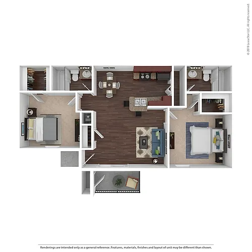Floor plan 2x2 Large - Gulf