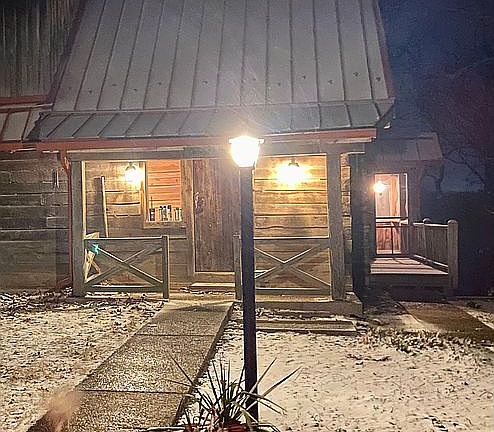 snowing at your new place