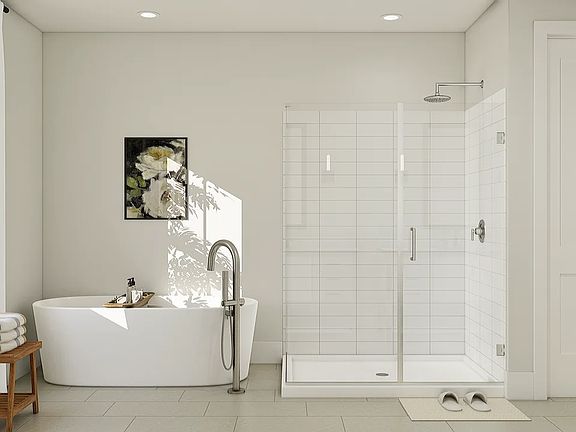 Primary Bath with freestanding tub