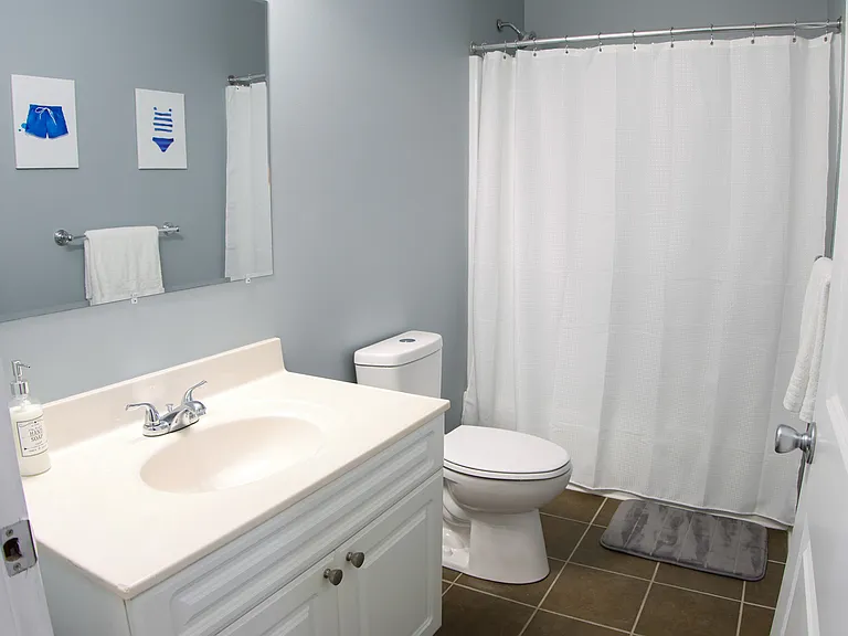 2nd floor hall bath with shower/tub combo
