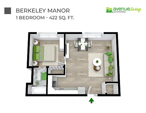 Floor plan - 1 Bedroom