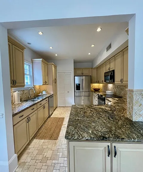 View from the dining room to the kitchen. Ready to entertain?