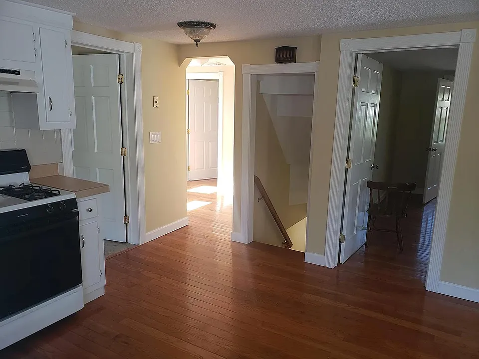 Multi level unit with large rooms and beautiful hardwood floors.