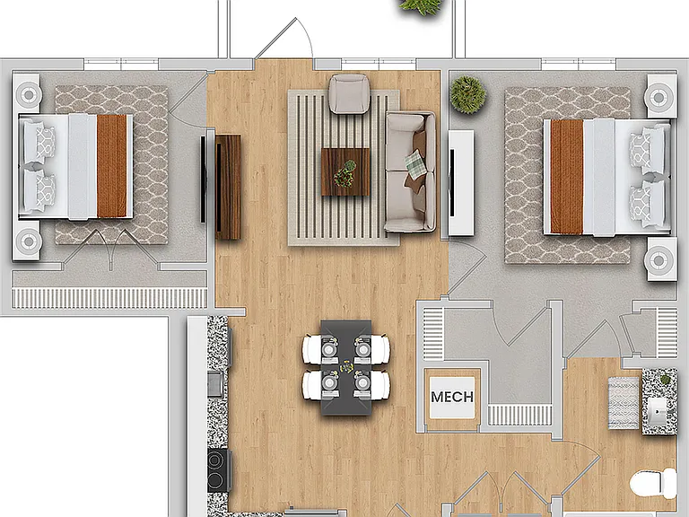 Douglas | 2x1 | 844 sf Douglas | 2x1 | 844 sf