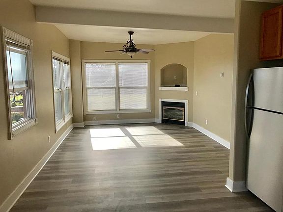 Living room with fireplace