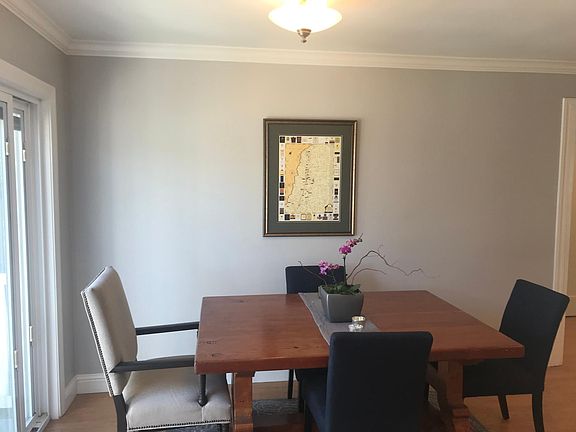 Dining Area with sliding doors to backyard