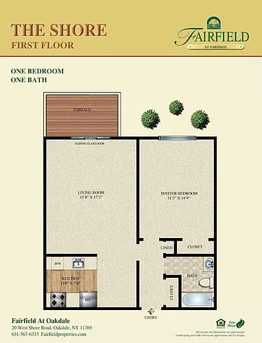Floor plan The Shore Lower One Bedroom