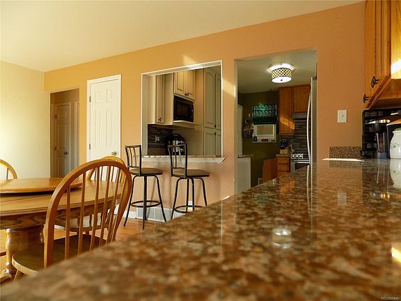 Slab granite and extra built-ins.