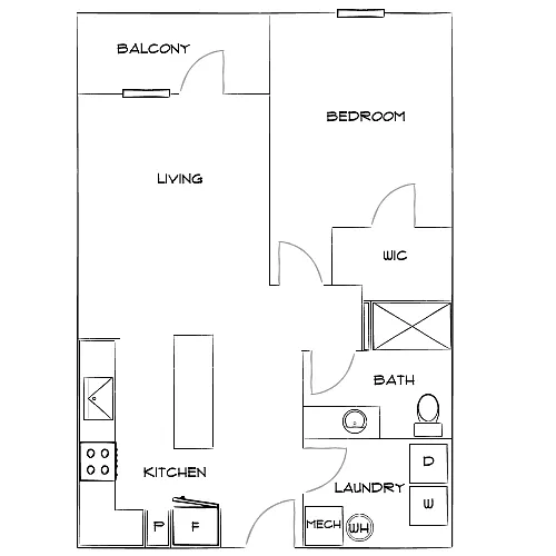 Floor plan Design 1B