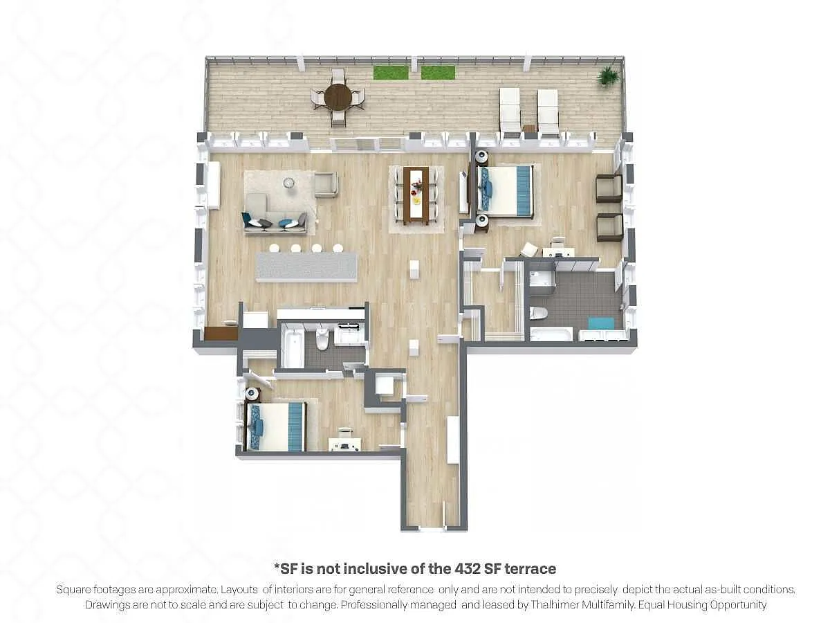 Floor plan Mayo | +432 sqft Terrace