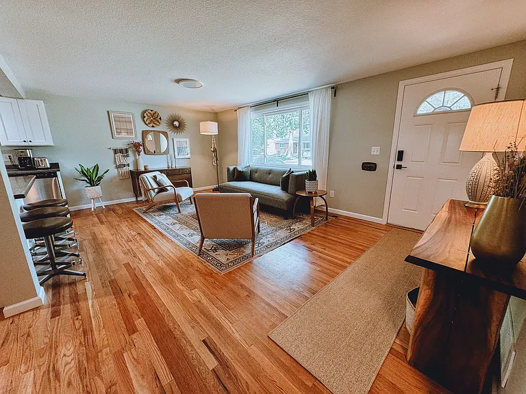 Living room with large picture window