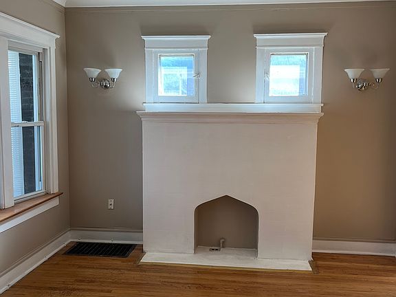 Living room with fireplace.