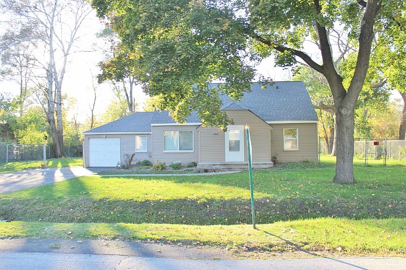 front view looking west