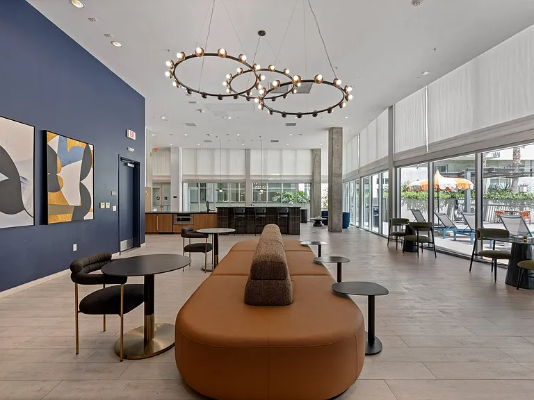 Community Clubhouse at G12 Apartments in Los Angeles, CA 90015