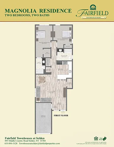 Floor plan Two Bedroom 2 Bath