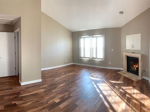 living area with fireplace