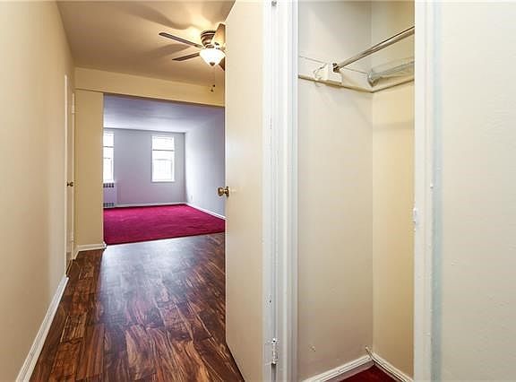 As soon as you enter you will see a large guest closet on your right, one of four large closets.