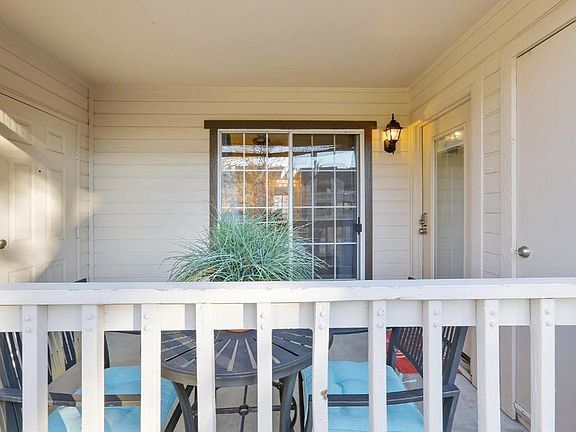 Private patio overlooking pool