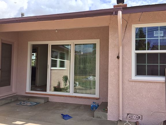 backyard sliding door looking into living room