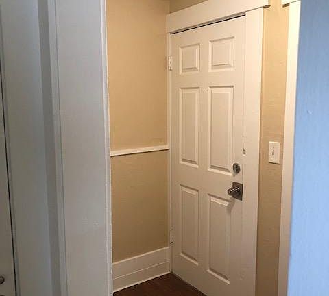 Front door and hallway