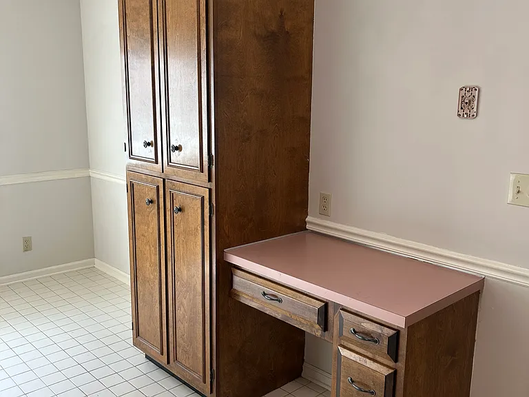Desk and pantry in kitchen