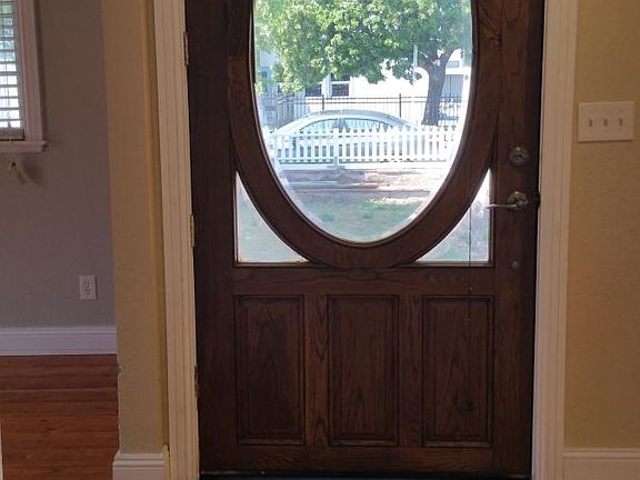 The backside of the front door as seen from inside the house