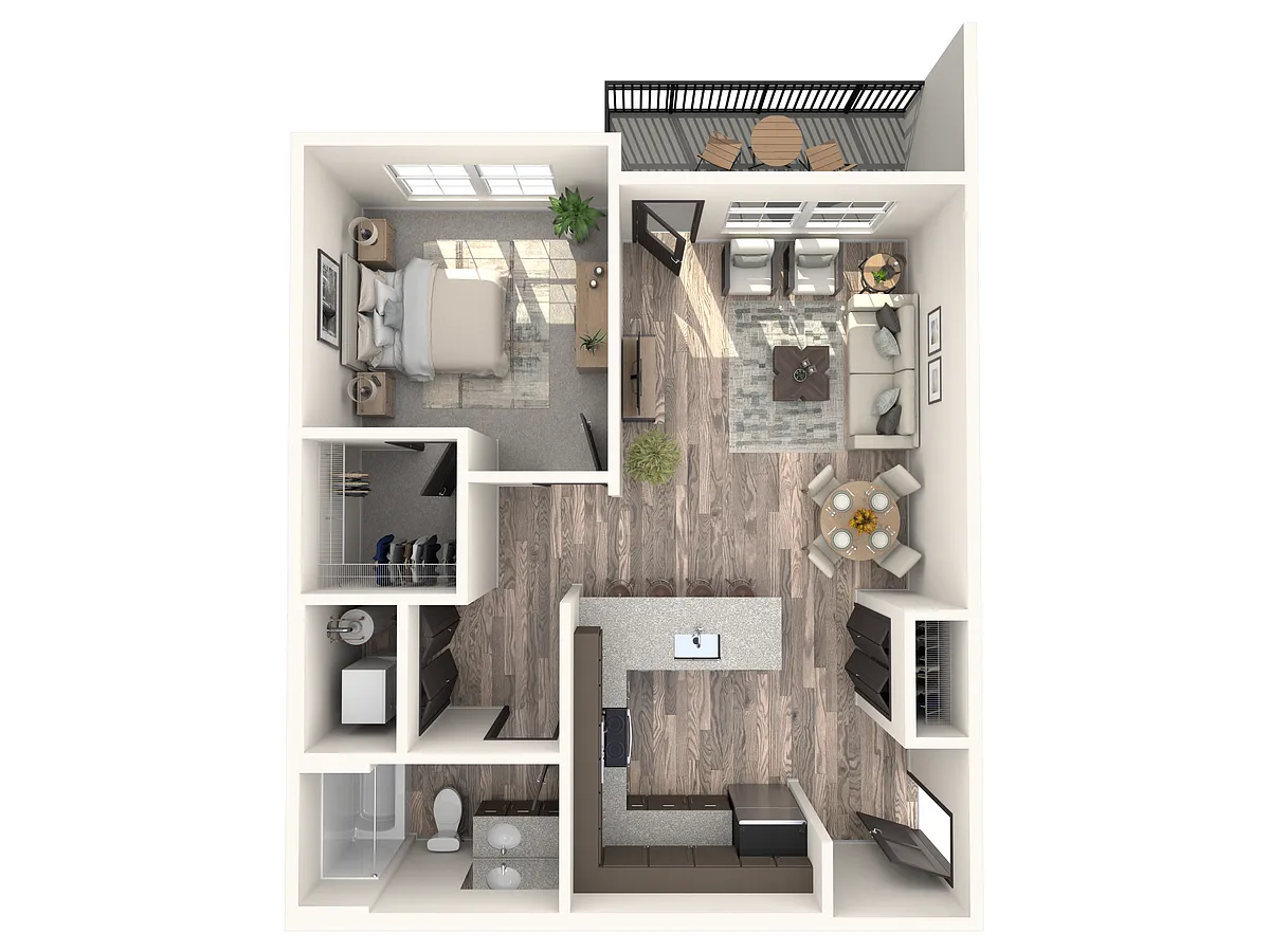Floor plan 1BR- Front