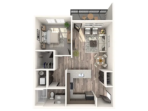 Floor plan 1BR- Front