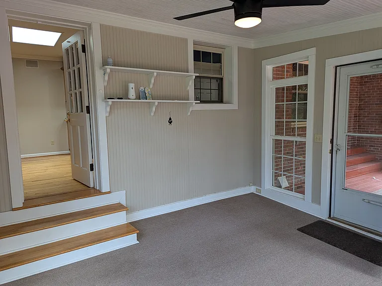 Sunroom and Entrance to Kitchen
