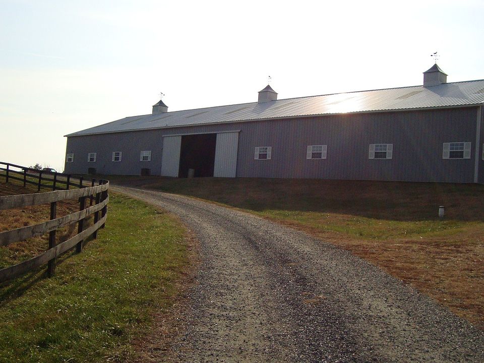 Barn Side View, contains 4 townhome style apartments