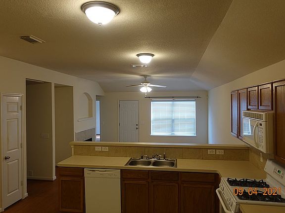 Kitchen view to living room