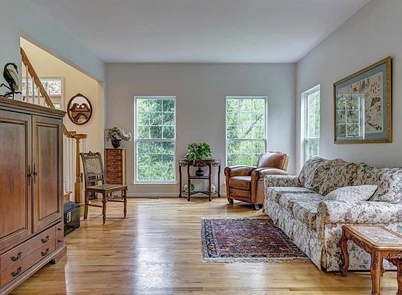 The front family room is an open and light filled paradise.