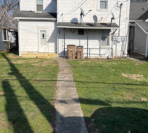 Backyard - Apt 2 entry door is on the left.