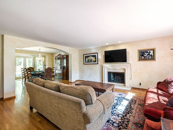 Living room and dining room