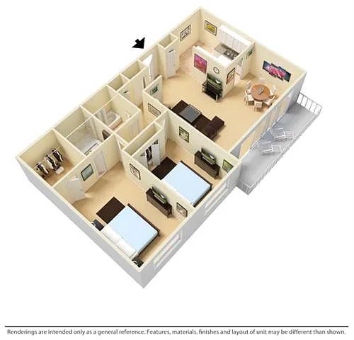Floor plan W2B2BF