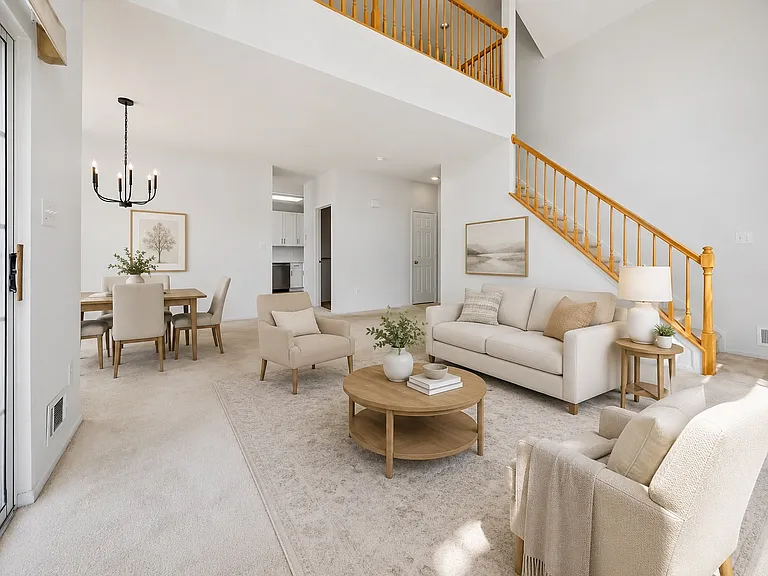 Living/Dining Area Virtually Staged