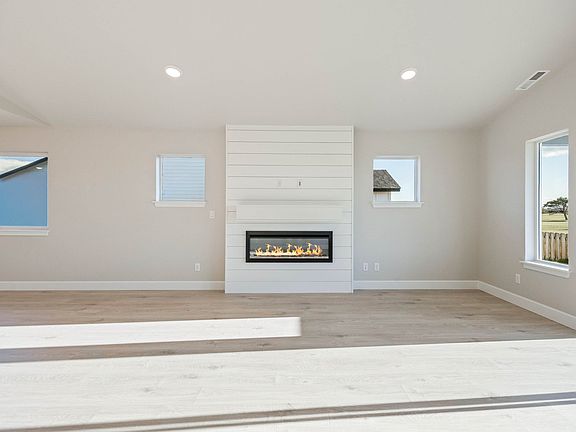 Charity Electric Fireplace with Shiplap surround