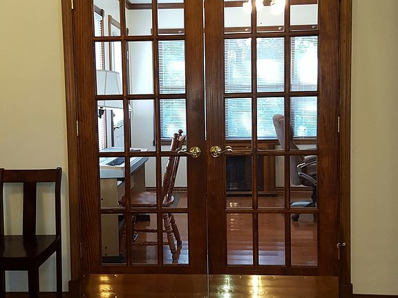 French doors to sunroom