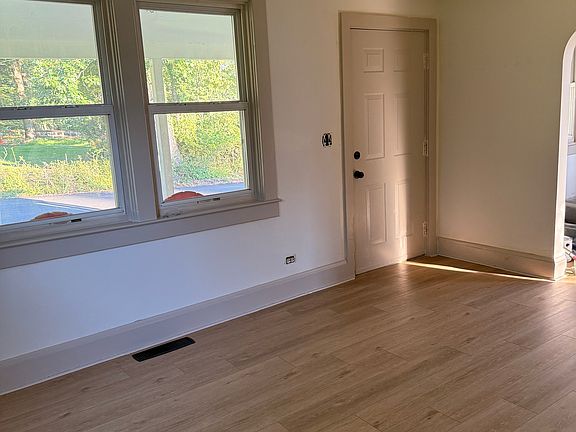 View of Living Room from Stairs, looking toward Dining Room.
