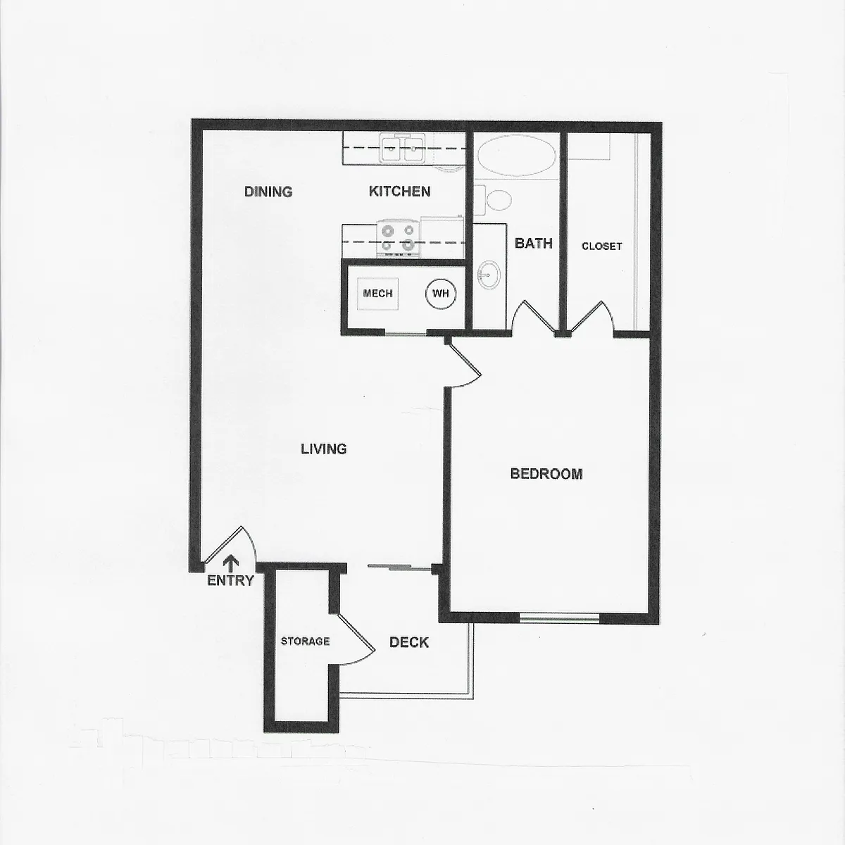 Floor plan One Bedroom