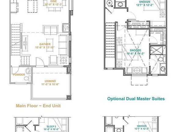 dual master plan, downstairs laundry