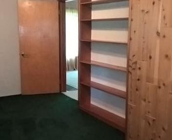 Main level 2nd bdrm with built in shelving & large closet