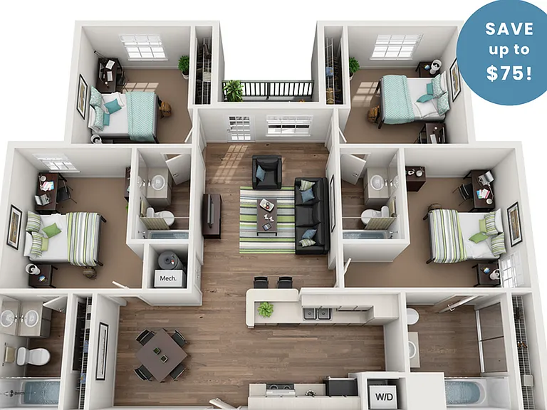 D1: 4 Bed 4 Bath - Special D1: 4 Bed 4 Bath - Special