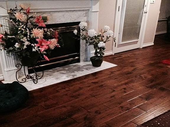 New solid hardwood floors. 