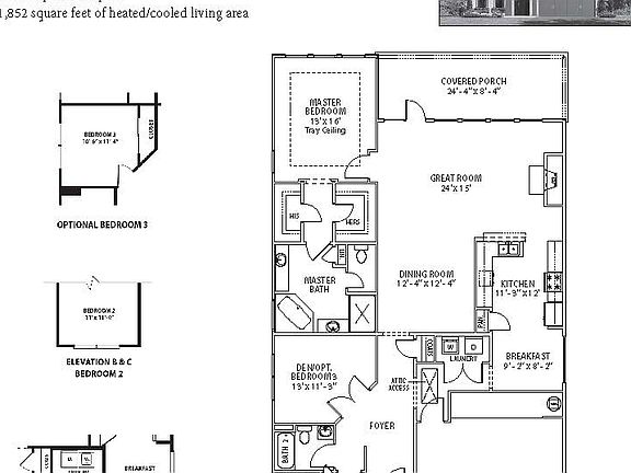 The Aqua Collection - Colbat Floor Plan 2 bedrooms & 2 Baths Optional 3rd bedroom & basement