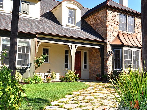 Rustic walkway with natural stone