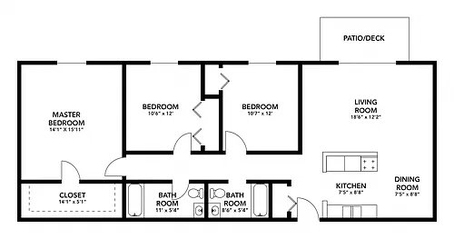 Floor plan 3 Bedroom