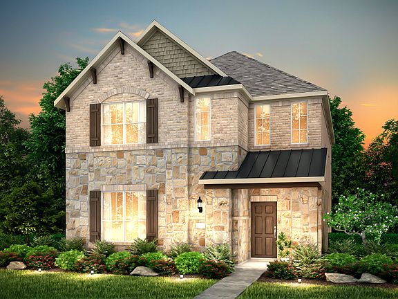 The Highwater, with covered front porch and 2-car rear-entry garage, shown as Exterior D